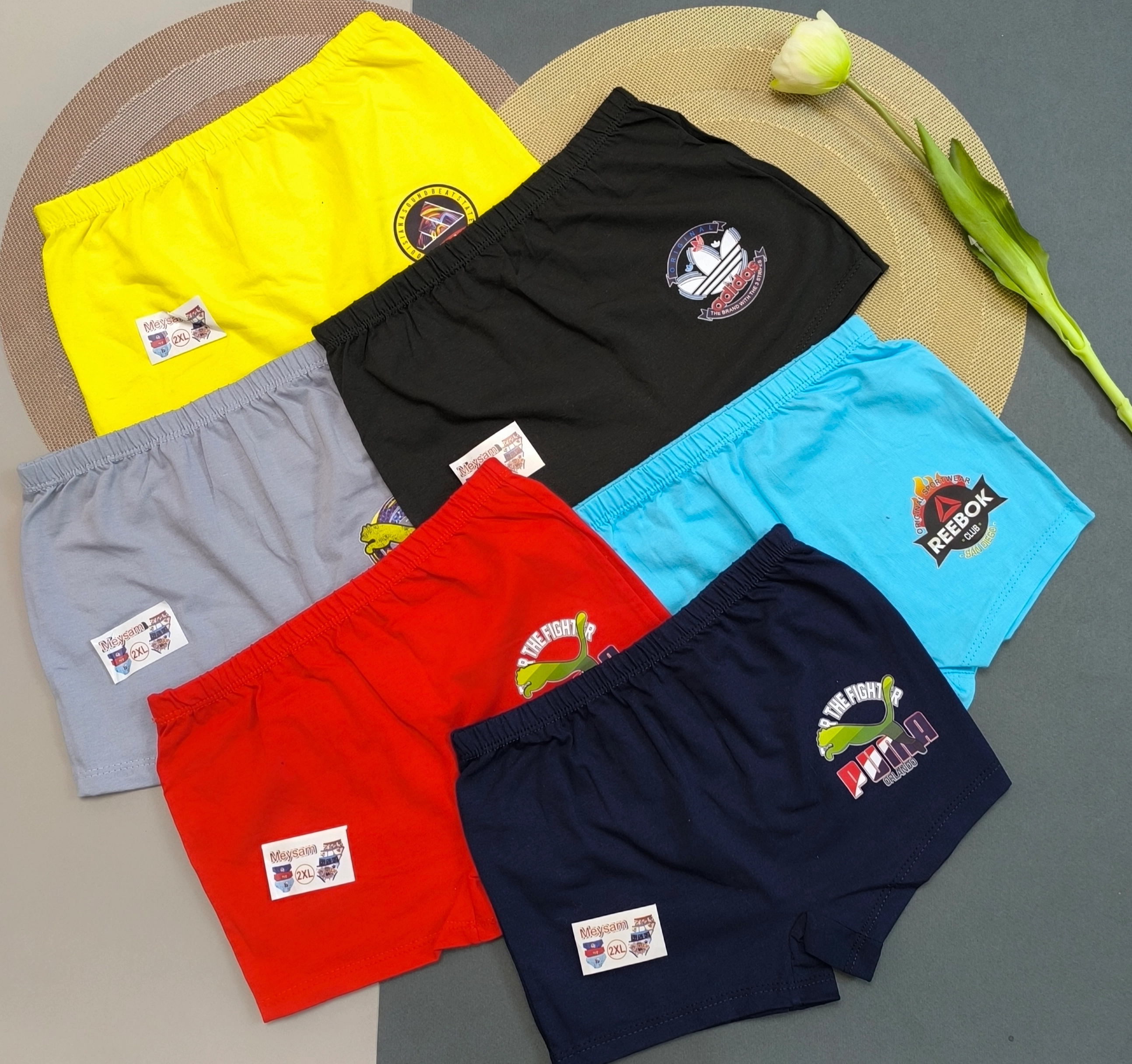 شورت پادار پسرانه سایز 2 ایکس مناسب 8تا 12 سال