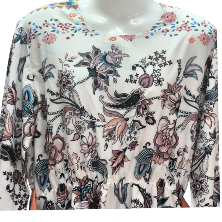 شومیز ساحلی جنس بو گاتی قد135 فری مناسب سایز 38 تا 46 مناسب استفاده روزانه خن راحت و سبک