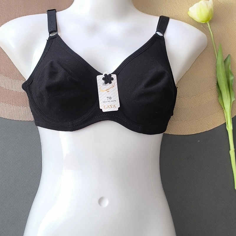 سوتین لعیا سایز 70 تا 85 جنس نخی پرسی مشکی