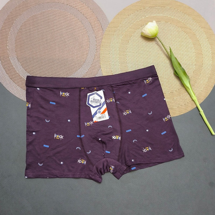 شورت پادار مردانه گیاهی بنفش