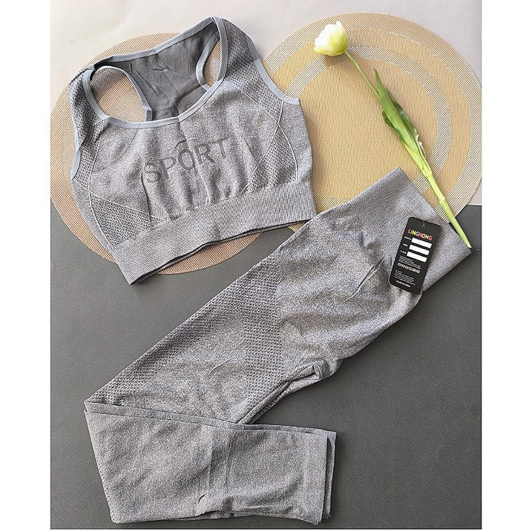 ست نیم تنه شلوآر سیملس طوسی روشن