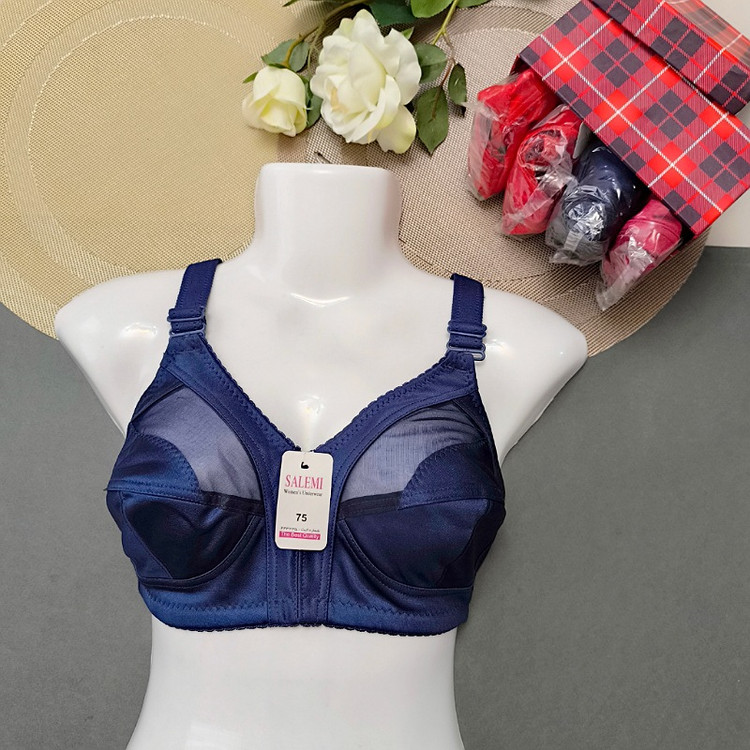 سوتین پرلون بدون فنر سورمه ای