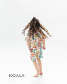 خرید تیشرت و شلوارک راحتی بچگونه جنس پنبه طرح حیوانات جنگل مناسب 1.5 تا 8 سالگی، 35 تا 60