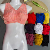 نیم تنه هندی جنس گیپور گلبهی