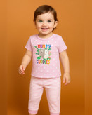 سرویس تکه باز پنبه دخترانه طرح کوالا سایز 1تا 4 مناسب نوزاد تا 18ماه رنگبندی مطابق تصوی