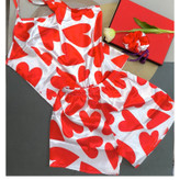 کرآپ شورتک ساتن سرخابی قلب