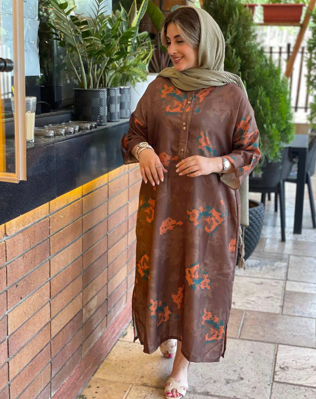 کفتان طرحدار شکلاتی