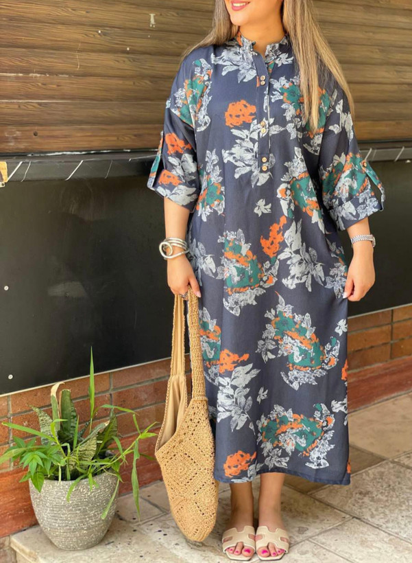 کفتان طرحدار سورمه ای