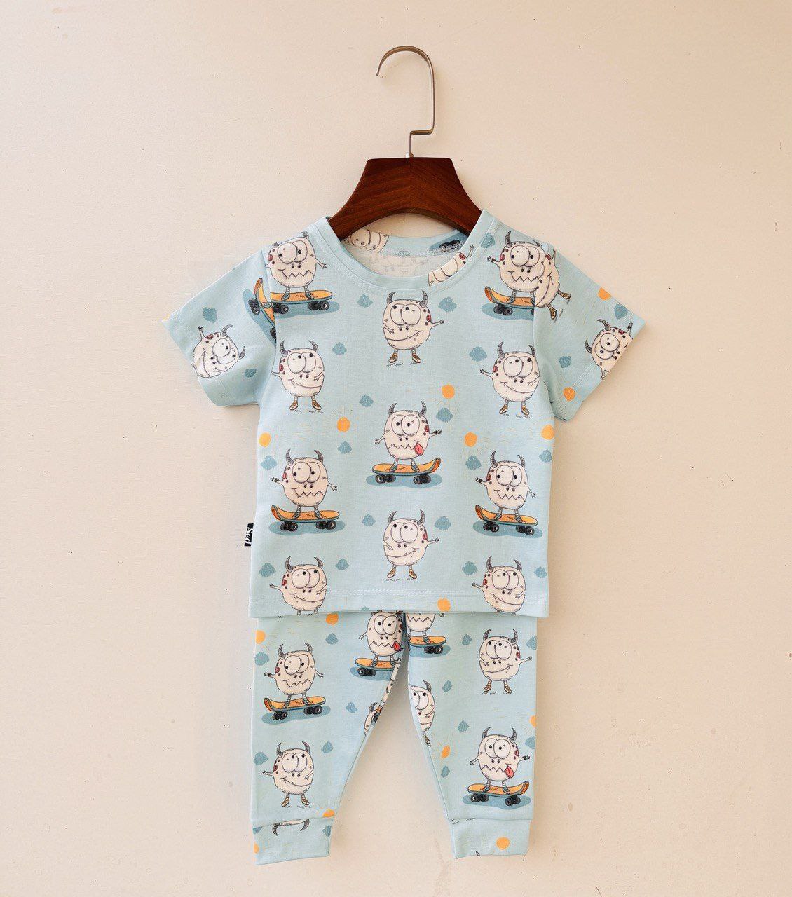 خرید ست تابستانی راحتی میکروب | پارچه پنبه با کیفیت | 1 تا 6 سال | فروشگاه پوشاک بی بی ست