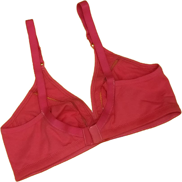 سوتین ژورداردار بدون فنرنخی پنبه ای قرمز