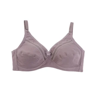 سوتین ژورداردار بدون فنرنخی پنبه ای طوسی