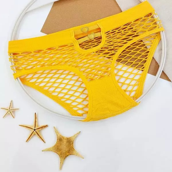 شورت سیملس زنبوری خردلی