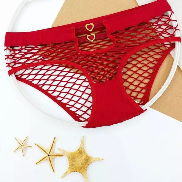 شورت سیملس زنبوری زرشکی