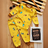 خرید بلوز و شلوار نرمالو | پنبه داخل کرکدار وارداتی گوانگجو | طرح دینو اسکیتی 3 تا 6 سال