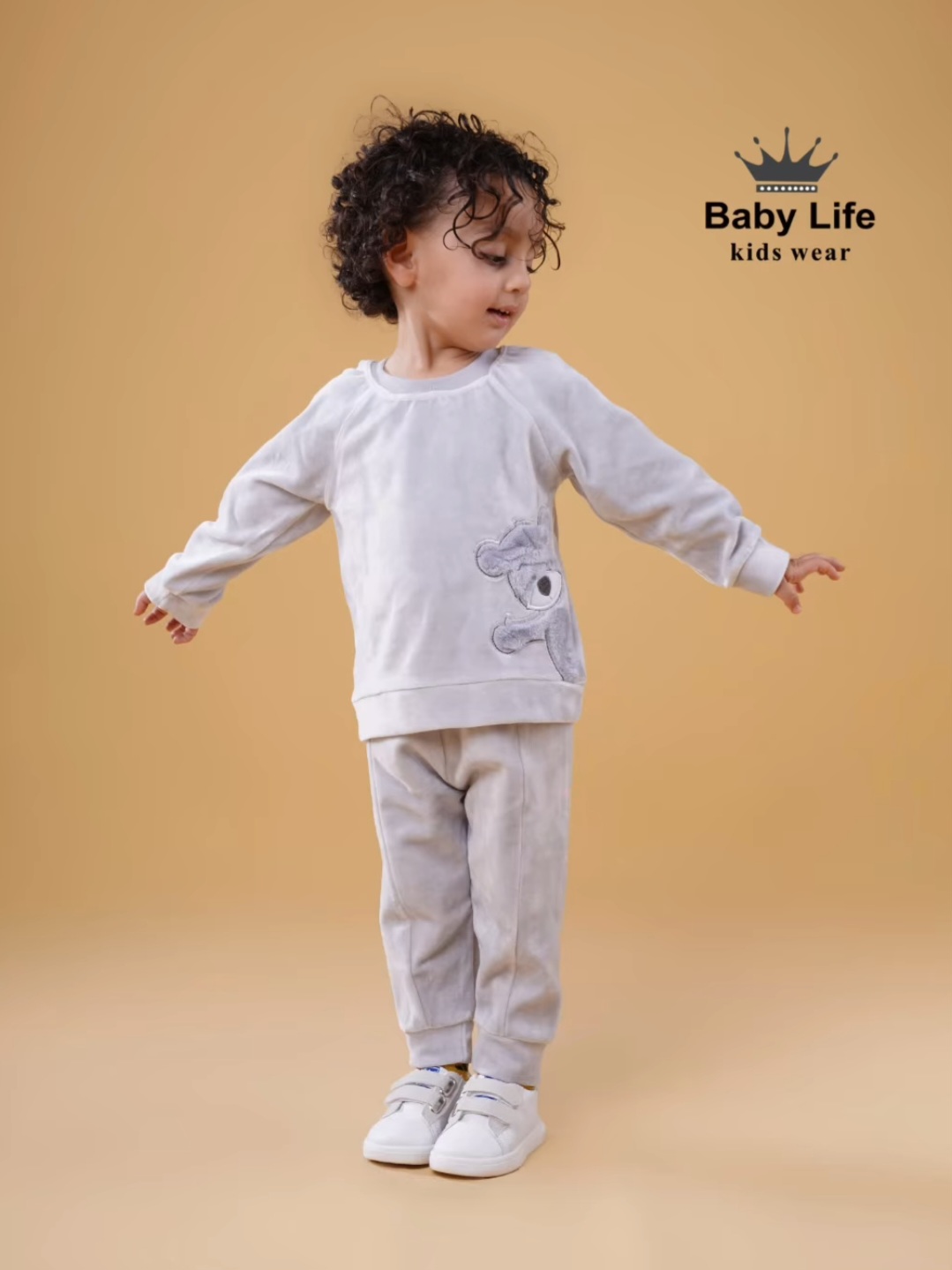 خرید ست بلوز و شلوار مخمل خرس | ست نوزادی 12 ماه تا 3 سال | رنگبندی متنوع | نرم و لطیف