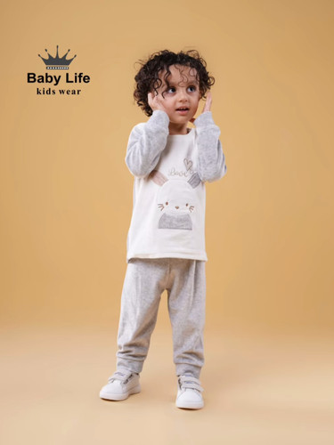 خرید ست بلوز و شلوار مخمل خرگوش | ست نوزادی 1 تا 3 سال | رنگبندی متنوع | نرم و لطیف