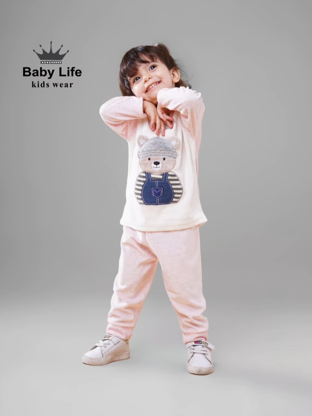 خرید ست بلوز و شلوار مخمل خرس کلاهدار | ست نوزادی 1 تا 3 سال | رنگبندی متنوع | نرم و لطیف