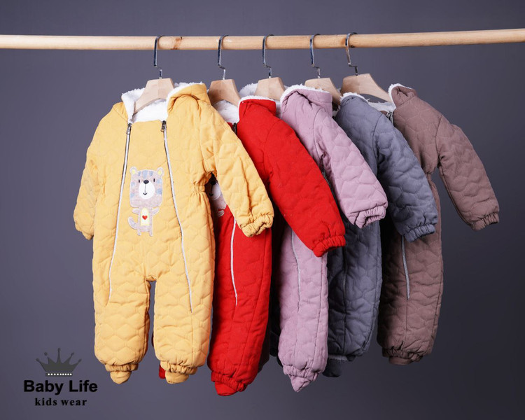 خرید سرهمی کاپشنی دو زیپ خزدار نوزاد تا دوسال | رنگبندی (سفید، طوسی، قرمز، خردلی، قهوهای)