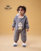 خرید سرهمی کاپشنی دو زیپ خزدار نوزاد تا دوسال | رنگبندی (سفید، طوسی، قرمز، خردلی، قهوهای)