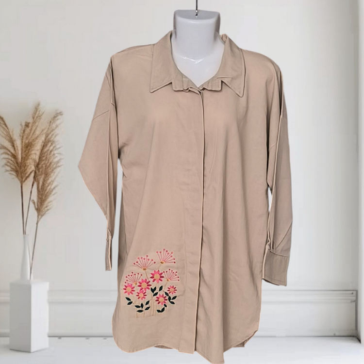 شومیز لنین خارجی آبشور شده کرم