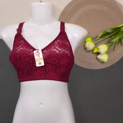 سوتین دانتل زیرنخ زرشکی