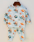 خرید ست لباس راحتی بچگانه آستین بلند با چاپ روباه | سایز 35 تا 50 مناسب برای 1 تا 6 سال