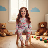 خرید ست لباس راحتی بچگانه آستین بلند با چاپ یونیکورن | سایز 35 تا 50 مناسب برای 1 تا 6 سال
