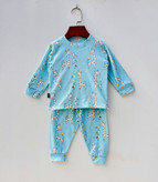 خرید ست لباس راحتی بچگانه آستین بلند با چاپ زرافه | سایز 35 تا 50 مناسب برای 1 تا 6 سال