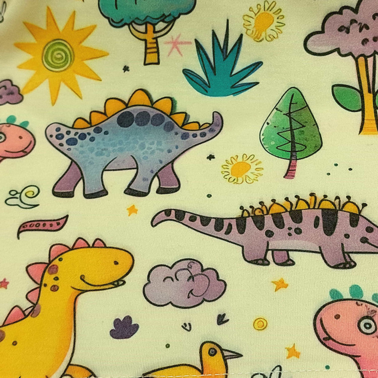 خرید ست لباس راحتی بچگانه آستین بلند با چاپ دایناسور رنگی / سایز 35 تا 50 مناسب 1تا 6 سال