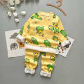 خرید بلوز و شلوار نرمالو | پنبه داخل کرکدار وارداتی گوانگجو | طرح ذرت پفیلایی مناسب 3 تا 6 سالگی