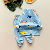 خرید بلوز و شلوار نرمالو | پنبه داخل کرکدار وارداتی گوانگجو | طرح دایناسورها مناسب 3 تا 6 سالگی