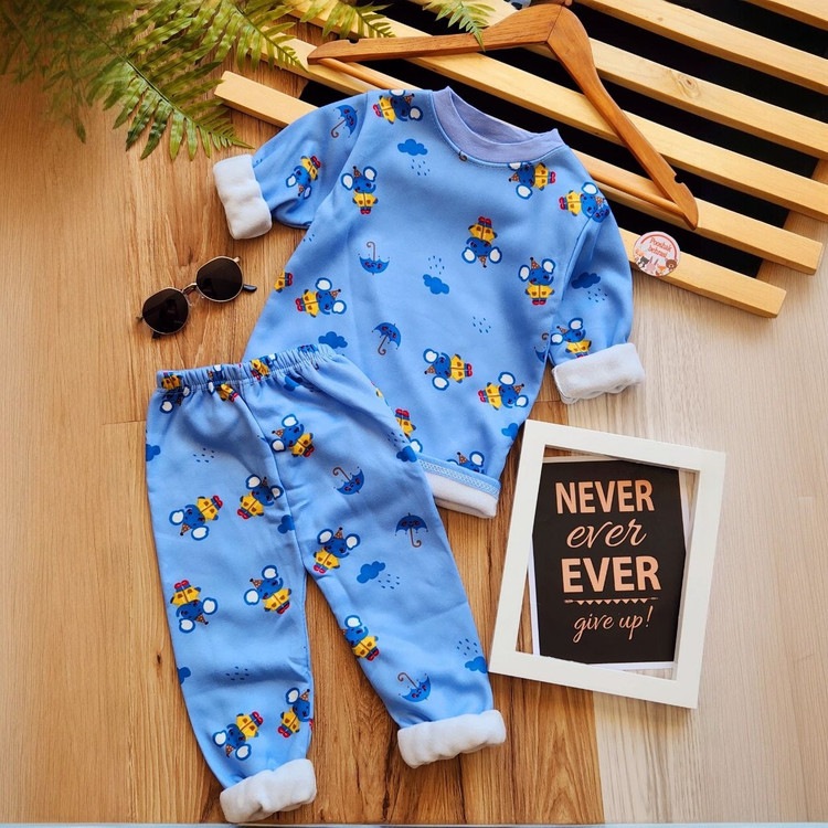 خرید بلوز و شلوار نرمالو | پنبه داخل کرکدار وارداتی گوانگجو | طرح بامبو مناسب 3 تا 6 سالگی