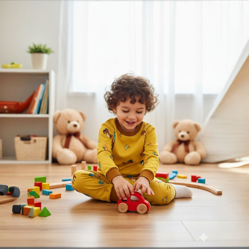 خرید بلوز و شلوار نرمالو | پنبه داخل کرکدار وارداتی گوانگجو | طرح دینو اسکیتی 3 تا 6 سال