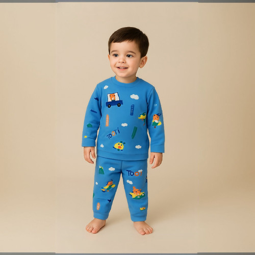 خرید بلوز و شلوار نرمالو | پنبه داخل کرکدار وارداتی گوانگجو | طرح حیوانات مناسب 3 تا 6 سالگی