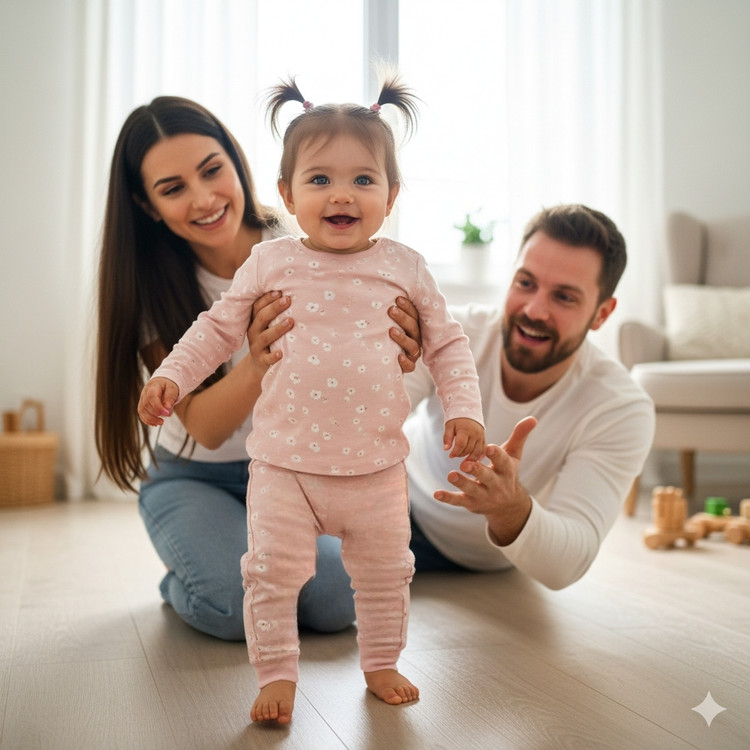 خرید لباس نوزادی تکه باز دخترانه طرح شکوفه جنس پارچه پنبه مناسب نوزادان 3 تا 12 ماهگی