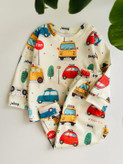 خرید ست لباس راحتی بچگانه آستین بلند با چاپ ماشین / سایز 35 تا 50 مناسب 1تا 6 سال