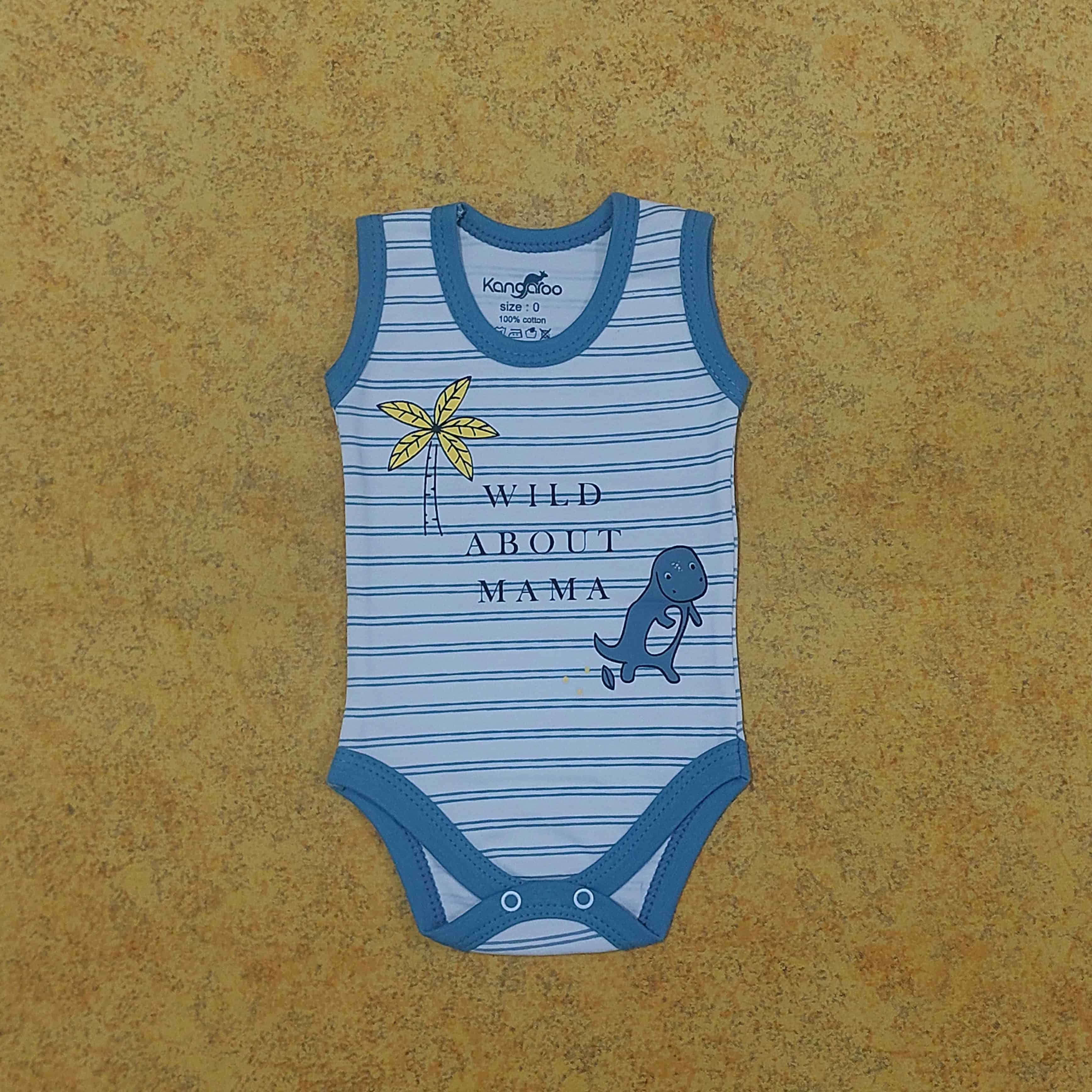 خرید لباس سرویس تکه باز نوزادی پارچه پنبه طرح دایناسور | لباس نوزاد از بدو تولد تا 1 سال