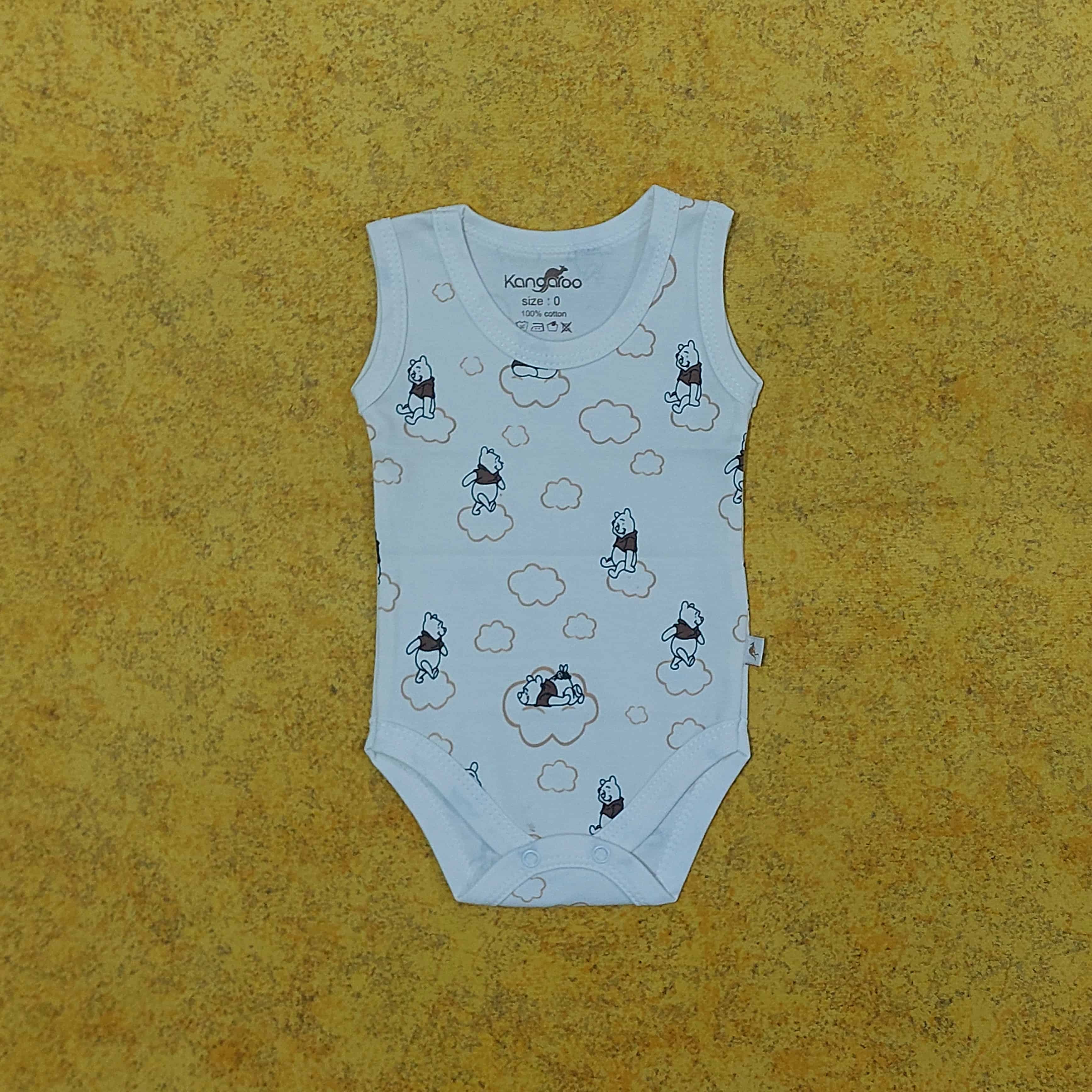 خرید لباس سرویس تکه باز نوزادی پارچه پنبه طرح پو | لباس نوزاد از بدو تولد تا ۱ سال