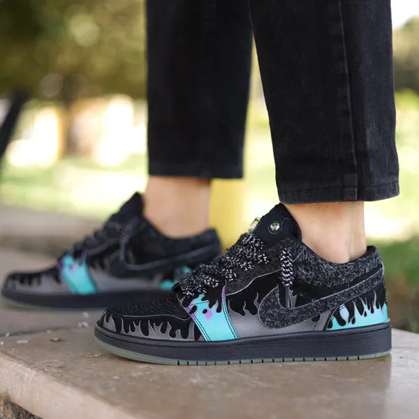 کتونی مردانه نایک ایر جردن LOW اسپایدر مشکی سایز 41 تا 44