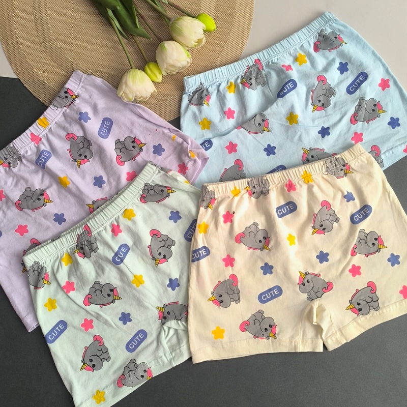 شورت پاداردخترانه سایز دوایکس لارج طرحدار اندازه کمر ۲۶ س و