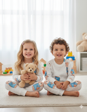 خرید لباس راحتی یونیسکس بچگانه چاپ تدی در سایزبندی 35 تا 50 مناسب برای کودکان 1 تا 6 سالگی