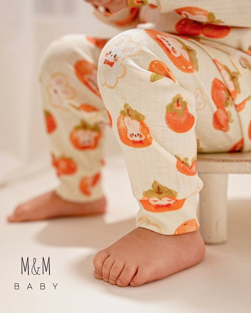 خرید لباس راحتی بچگانه پنبه طرح خرمالو | سایزبندی 6 ماه تا 4 سالگی | فروشگاه پوشاک بیبی ست