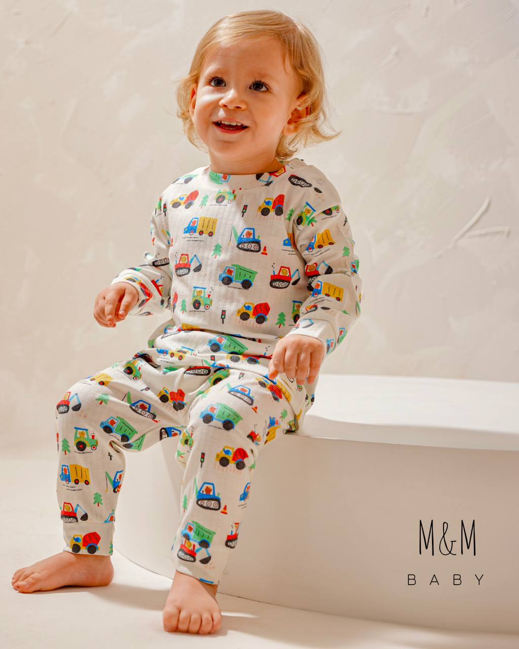 خرید لباس راحتی بچگانه پنبه طرح ماشین | سایزبندی 6 ماه تا 4 سالگی | فروشگاه پوشاک بیبی ست