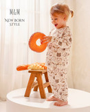 خرید لباس راحتی بچگانه پنبه طرح انیمال | سایزبندی 6 ماه تا 4 سالگی | فروشگاه پوشاک بیبی ست