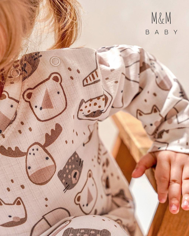 خرید لباس راحتی بچگانه پنبه طرح انیمال | سایزبندی 6 ماه تا 4 سالگی | فروشگاه پوشاک بیبی ست