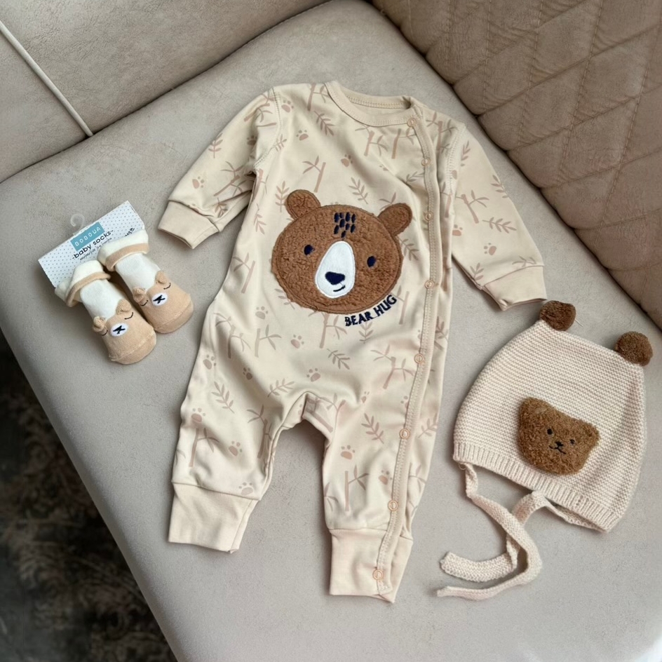 خرید سرهمی زیپی پنبه طرح گوزن | babymi | سایزبندی 3 تا 24 ماهگی | فروشگاه پوشاک بی بی ست