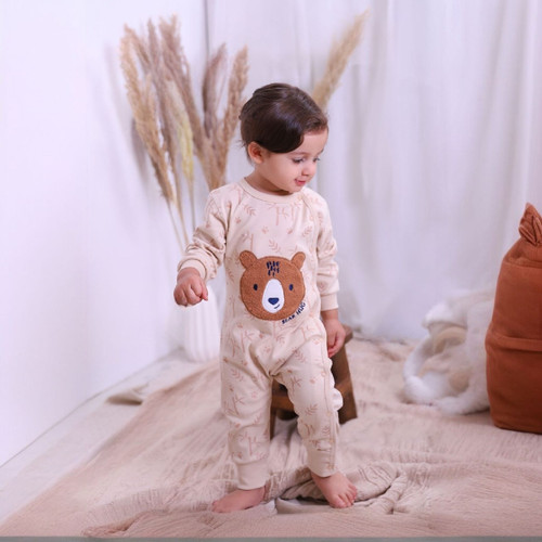 خرید سرهمی زیپی پنبه طرح گوزن | babymi | سایزبندی 3 تا 24 ماهگی | فروشگاه پوشاک بی بی ست