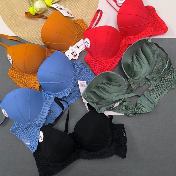 سوتین اسفنجی فنردار فانتزی صدفی