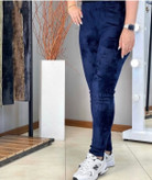 شلوار مخمل کبریتی سورمه ای