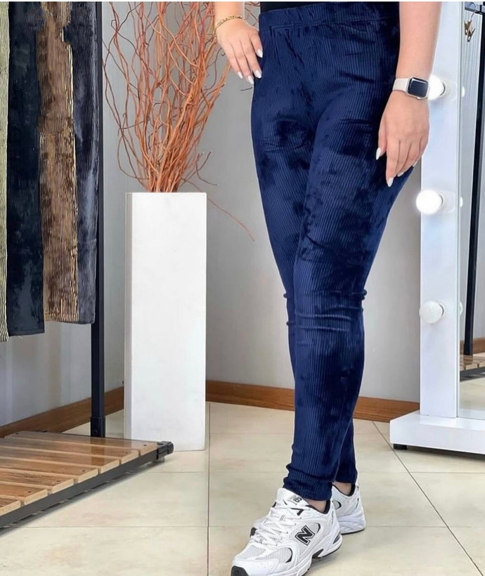 شلوار مخمل کبریتی سورمه ای